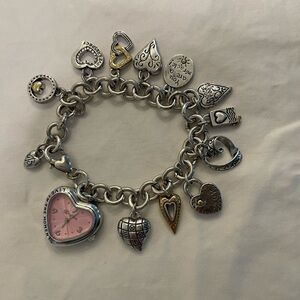 Brighton charm bracelet with box older but never used with a pink watch